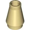 4589bc2 - LEGO világos krémszínű (tan) kúp 1 x 1 méretű