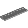30586c86 - LEGO világosszürke lap 2 x 8 méretű, hosszanti sínnel