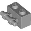 30236c86 - LEGO világosszürke kocka 1 x 2 méretű, fogantyúval
