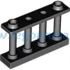 30055 - LEGO 1 x 4 x 2 fekete korlát - 10 db/ csomag
