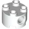 17485c1 - LEGO fehér kocka 2 x 2 méretű, kerek, pin aljzatokkal