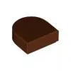 24246c88 - LEGO vörösesbarna csempe félkör kiegészítéssel 1 x 1 méretű