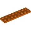 3034c167 - LEGO vöröses narancssárga lap 2 x 8 méretű