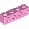 30414c104 - LEGO világos rózsaszín kocka 1 x 4 méretű oldalán 4 bütyökkel