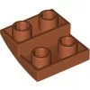 32803c68 - LEGO sötét narancssárga lejtő 2 x 2 méretű, íves, inverz