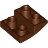 32803c88 - LEGO vörösesbarna lejtő 2 x 2 méretű, íves, inverz