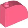 33243c220 - LEGO korall kocka 1 x 3 x 2 méretű, íves tetővel