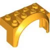 3387c110 - LEGO élénk világos narancssárga sárhányó 4 x 2 1/2 x 2 méretű, íves