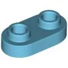 35480c156 - LEGO közepes azúr lap 1 x 2 méretű, lekerekített, lyukas bütykökkel