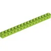 3703c34 - LEGO lime technic kocka 1 x 16 méretű
