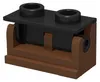 3937c02c88 - LEGO fekete lap 1 x 2 zsanér vörösesbarna alapon 1 x 2 méretű