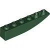 42023c80 - LEGO sötétzöld inverz lejtő 6 x 1 méretű