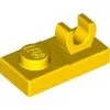 44861c3 - LEGO sárga lap 1 x 2 méretű vízszintes O klipsszel