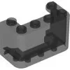 4594c251 - LEGO átlátszó fekete szélvédő 2 x 4 x 2 méretű, függőleges