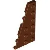 54384c88 - LEGO vörösesbarna lecsapott lap 6 x 3 méretű, balos