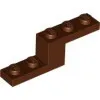 5712c88 - LEGO vörösesbarna lépcsős kocka 5 x 1 x 1 1/3 méretű