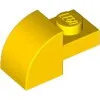 5841c3 - LEGO sárga kocka 2 x 1 méretű, íves tetővel