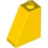 60481c3 - LEGO sárga kocka 65° elem 2 x 1 x 2 méretű