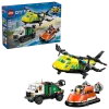 60505 - LEGO City - Repülőgép, emelőkosaras kocsi és légpárnás jármű remix