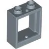 60592c55 - LEGO homokkék ablakkeret 1 x 2 x 2 méretű