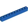6111c7 - LEGO kék kocka 1 x 10 méretű