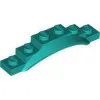 62361c39 - LEGO sötét türkiz sárhányó 1 1/2 x 6 x 1 méretű, íves