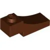 70681c88 - LEGO vörösesbarna inverz fél-boltív 1 x 3 méretű, íves