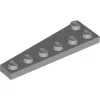 78444c86 - LEGO világosszürke lap 6 x 2 méretű, lecsapott, jobbos