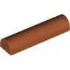 79756c68 - LEGO sötét narancssárga kocka 1 x 4 x 2/3 méretű, íves tetővel, sima