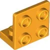 99207c110 - LEGO élénk viláogs narancssárga lap 1 x 2 - 2 x 2 inverz fordító