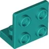 99207c39 - LEGO sötét türkiz lap 1 x 2 - 2 x 2 inverz fordító
