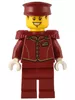 cty1505 - LEGO minifigura, vörös egyenruhában és sapkában