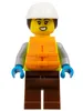 cty1795 - LEGO minifigura dokkmunkás, mentőmellényben
