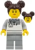 cty1833 - LEGO minifigura F1 szerelő, kontyba tett hajjal