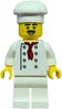 cty1842 - LEGO minifigura séf, fehér szakácssapkában