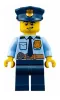 cty743 - LEGO City rendőr minifigura, jelvényes sapkában