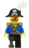 pi185 - LEGO Pirates Minifigura kalózkapitány koponyás kalózkalappal